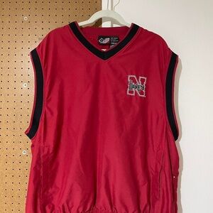 Red Sleeveless Sports Vest with Logo